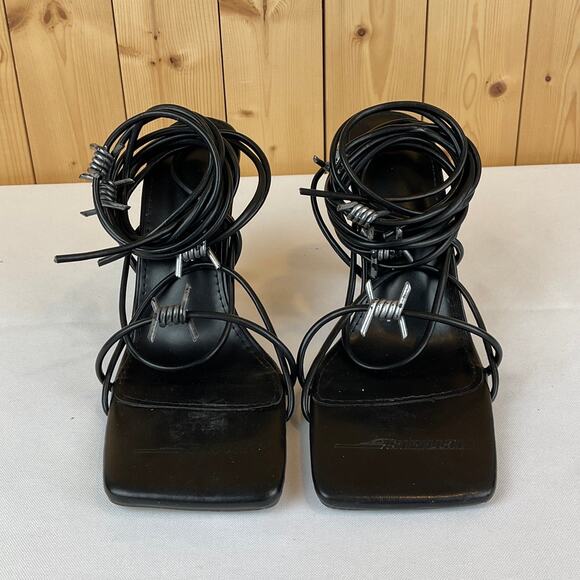 Victim15 Barbed Heels, Black - Size 39, *EST* Standard Sizing Women's 8.5 - Picture 1 of 7